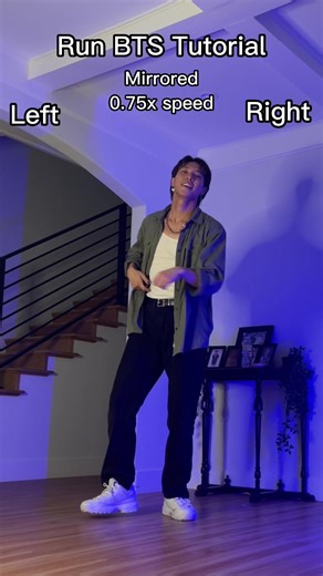 102K views · 3.7K reactions | BTS - Run BTS Dance tutorial 0.75x speed mirrored | lejonnytran | Facebook