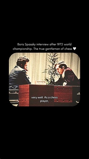 Boris Spassky’s reaction to losing the 1972 World Chess Championship to Bobby Fischer is widely remembered as one of the finest examples of sportsmanship in chess history. He truly was a gentleman. #chess #spassky #borisspassky #bobbyfischer
