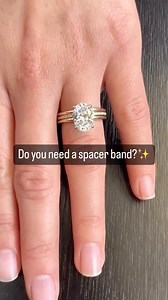 Spacer Bands Explained! Comment any questions below or for help finding your perfect spacer band style to go with your engagement ring and wedding band✨ | Adiamor