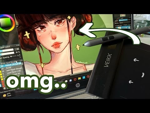 Traditional artist tries DRAWING TABLET for FIRST TIME 🤡 / Veikk S640 Drawing Tablet Review