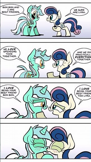my little pony - lyra and bon bon "friend-ship" comic