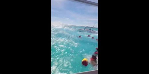 WATCH: Ferry carrying cruise passengers from ship sinks on way to Blue Lagoon Island