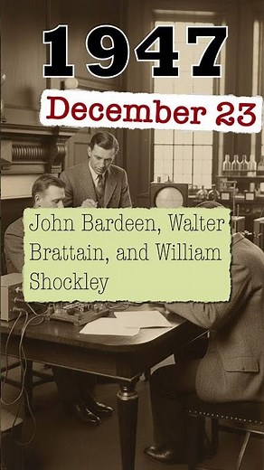 Today in History December 23, 1947 The transistor is invented at Bell Labs