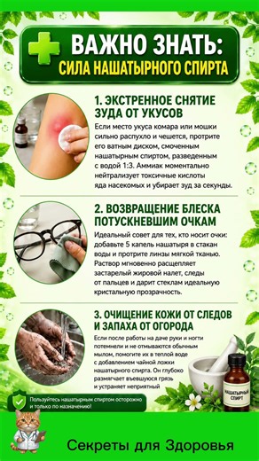 Сила нашатырного спирта: 3 полезных применения в быту#полезныесоветы #лайфхаки #нашатырныйспирт