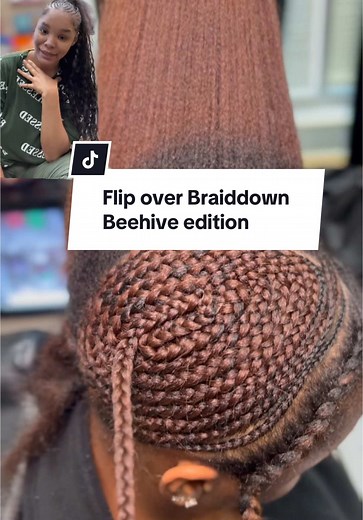 When my client requested a flip-over sew-in that could also be styled into a sleek, flat ponytail, I knew the foundation was key. While there are multiple methods to achieve this look, we opted for the beehive braid-down—a classic choice for its even, solid base. However, the beehive isn’t typically the flattest option, especially for long, thick hair. That’s where my custom split anchor technique comes in. By refining the perimeter, I ensure a flatter finish, providing that seamless, natural lo