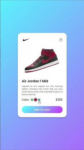 Product Card UI Design