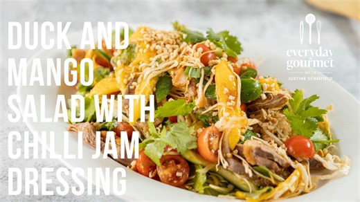 155 reactions · 21 shares | Crispy skin duck with mango served in a beautiful bright salad with AYAM Australia & New Zealand chilli jam dressing is an explosion of flavour on one plate. It’s delicious, healthy and looks amazing! Find the recipe - https://everydaygourmet.tv/recipes/duck-and-mango-salad-with-chilli-jam-dressing | Everyday Gourmet | Facebook