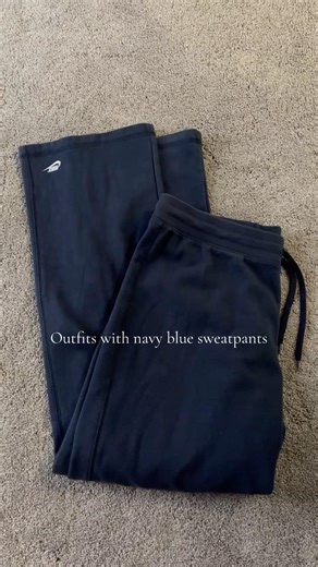 outfits with navy blue sweatpants