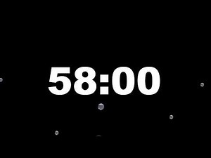 58 Minute Timer with Alarm | Full Screen Minimalist Countdown (HD) – ClockUnit