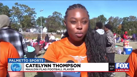Panthers support girls’ flag football, Greenville County Schools