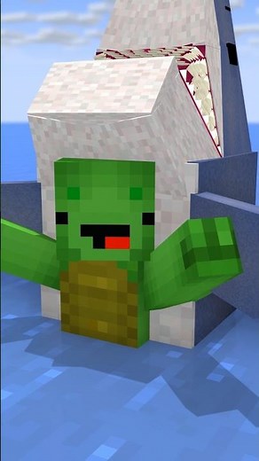 JJ in mikey prank - Maizen Minecraft animation #shorts