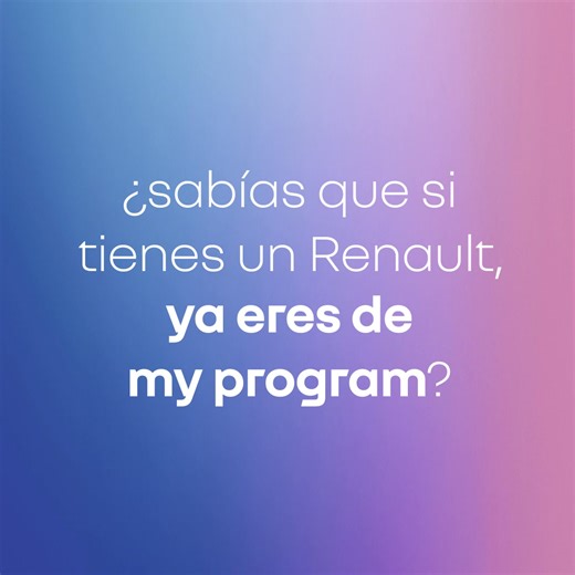 ¿sabías que solo por tener un Renault puedes disfrutar de promociones exclusivas, ofertas especiales, descuentos en accesorios, experiencias y sorteos? así es my program. ​ no esperes más y activa ya tu cuenta. *consulta condiciones. | Renault
