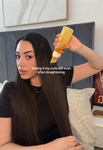 Holding my breath until I see a curl #straighttocurly #curlyhair @Nature Spell ad