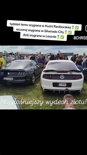 Siódmy zlot w tym sezonie i siódma wygrana🏆🫡. Do zobaczenia na kolejnych imprezach💪🏻 #mustang #exhaust #wydech #zlot #fyp