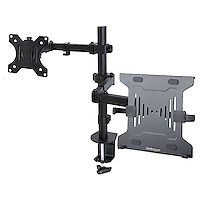 Monitor Arm with VESA Laptop Tray, For a Laptop (4.5kg/9.9lb) and a Single Display up to 32" (17.6lb