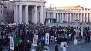 St Peter's square gates open for mourners to attend Pope funeral