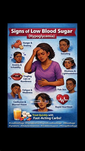 Sign of low blood sugar