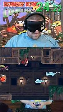 DKC2 - Blindfolded Speedrun - Lockjaw's Locker in 1:10 #shorts
