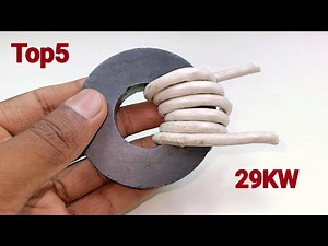 Top 5 Free Energy Generator 29KW Powerful Electricity 240volt with Cooper wire use Magnet power idea