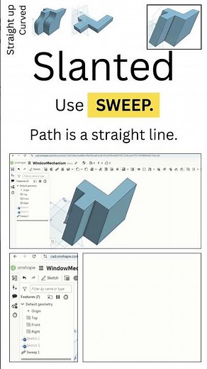 Onshape Extrude and Sweep Commands