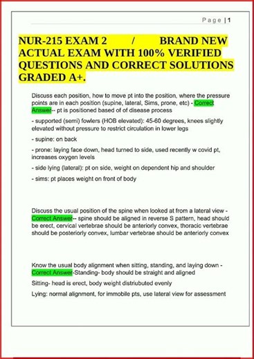 Nur215 Exam 2 Brand New Actual Exam With 100 Verified Questi video