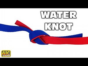 Tie Straps and Webbing Together - How to Tie The Water Knot (4k UHD) #knottying