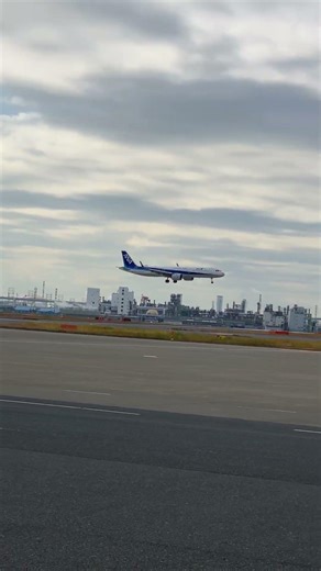 ANA A320neo landing at Haneda International Airport #planespottinglovers #aviationlovers
