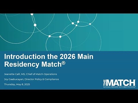 Introduction to the 2026 Main Residency Match for Residency Programs