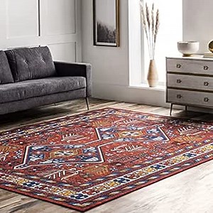 nuLOOM Maya Tribal Motif Area Rug, 8x10, Rust