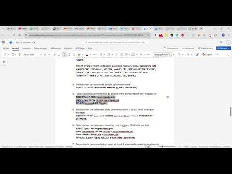 5 TD 2 partie SQL 1