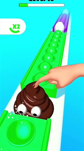 Happy Pop Run 💩🤏 X- level #short