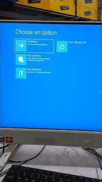 choose an option | Troubleshooting | windows error