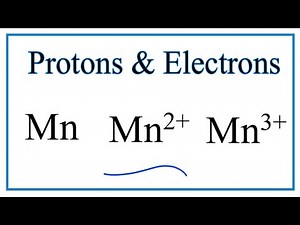 How to find Protons & Electrons for the Mn, Mn2+, and Mn3+