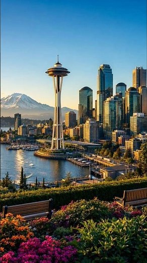 🌲 Seattle, Washington 🇺🇸 | America's Most Beautiful Waterfront City #travel #youtubeshorts #usa