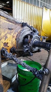 HOW TO SMOOTHEN GMAW BUILT UP WELD IN EXCAVATION DIPPER STICK USING LINE BORING MACHINING