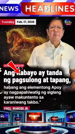 MENSAHE NG PAG-ASA SA YEAR OF THE HORSE, IPINAABOT NI MARCOS JR.