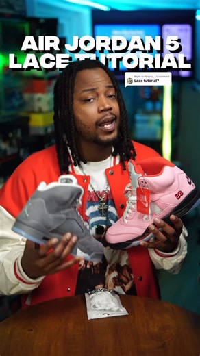 iMoveBricks 🧱 on Instagram: "Air Jordan 5 “Wolf Grey” Lace Tutorial and Lace Swap 🔥 @firesole20181 💕 #Jordan5 #Jordan #Sneakers #Shoes #Sneakerhead"