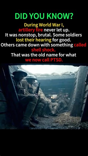 During World War I, many soldiers suffered from a condition known as “shell shock”.