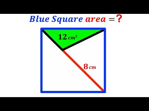 Can you find area of the Blue Square? | (Triangles) | #math #maths | #geometry