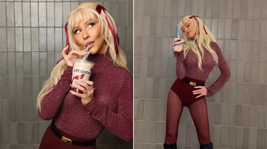 Christina Aguilera shows off slim figure in hotpants to create Erewhon smoothie