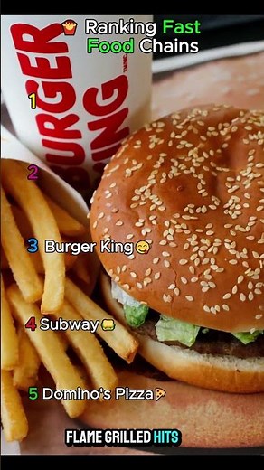 Ranking Every Major Fast Food Chain (Best to Worst) #shorts