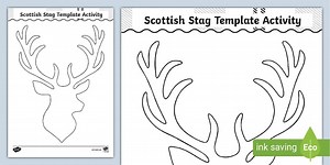 Scottish Stag Template Activity