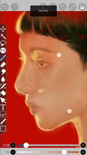 Color Dodge Digital Art Drawing Process | Step by Step Tutorial