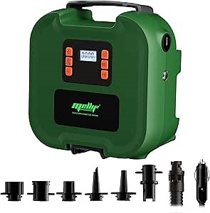 Mellif 20PSI High Pressure Paddle Board Pump Compatible with Makita 18V Battery, Portable Electric SUP Air Pump Quick Inflating & Deflating, Auto-Off, 12V DC Car Connector for Inflatables, Kayak