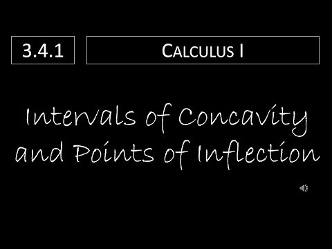 Calculus I - 3.4.1 Intervals of Concavity and Points of Inflection
