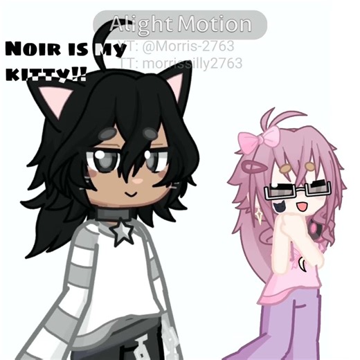 new OC :3 || Noir and Melody:D || #animation #trend