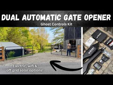Installing Dual Automatic Gate Opener by Ghost Controls! EASY DIY INSTALL!
