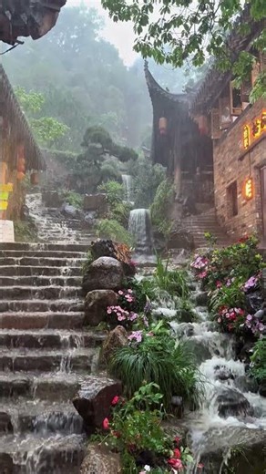 Guqin Echoes in the Rainy Lanes of Jiangnan | Immersive Relaxation | 江南雨巷里的古琴声｜沉浸式舒缓短视频 #asmr #助眠