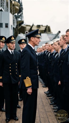 The King Aboard HMS Howe British Monarch Visits King George V Class Battleship
