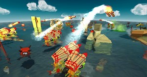 Rain shell from above with upcoming real-time multiplayer TurtleStrike for iOS and Android